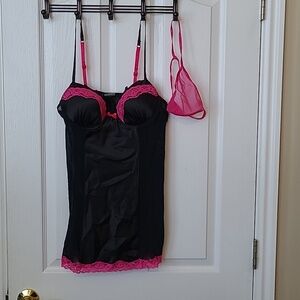 Black and pink baby doll